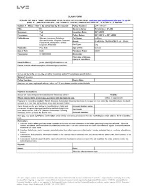 Lv mortgage claim form